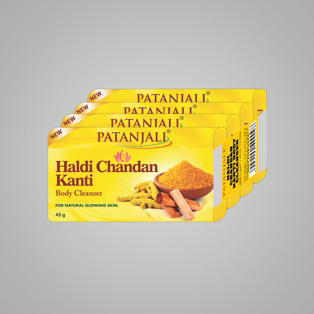 Patanjali Haldi Chandan Kanti Body Cleanser - Pack of 4