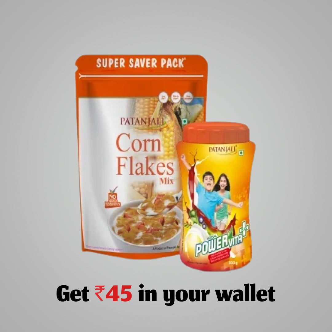 Patanjali Healthy Treats for Kids- Powervita 500gm+Cornflakes 875gm