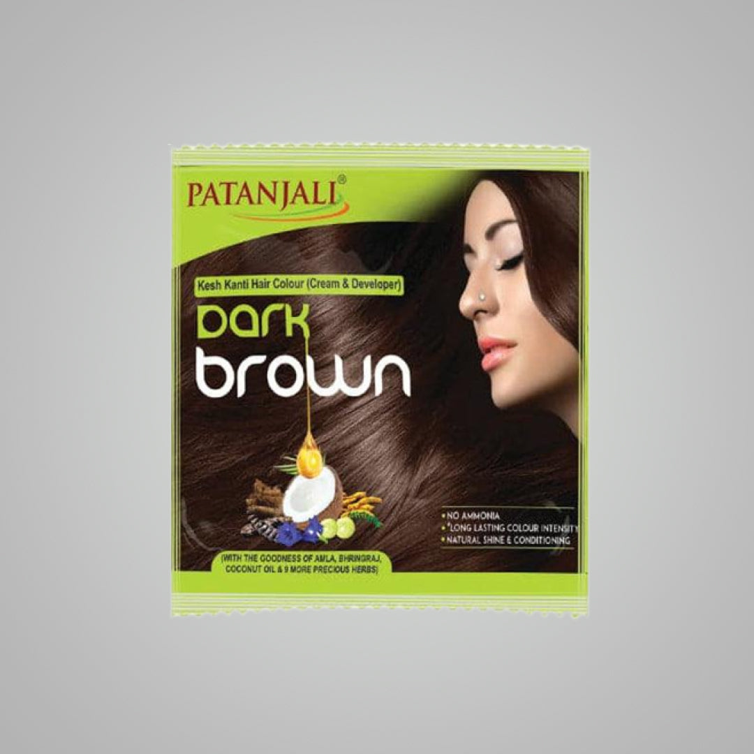 Patanjali Kesh Kanti Hair Colour (Cream & Developer) - Dark Brown