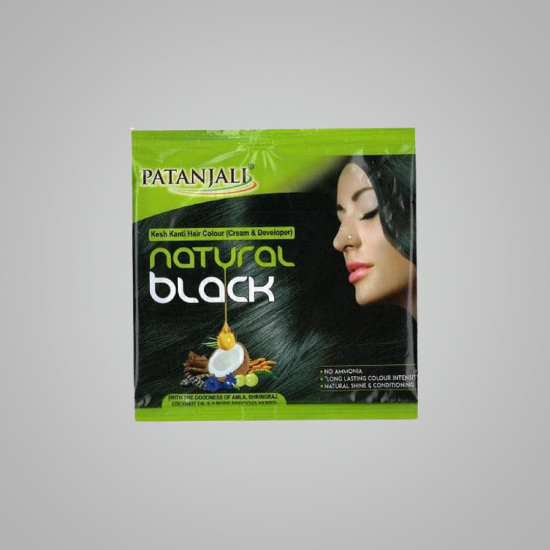 Patanjali Kesh Kanti Hair Colour (Cream & Developer) - Natural Black