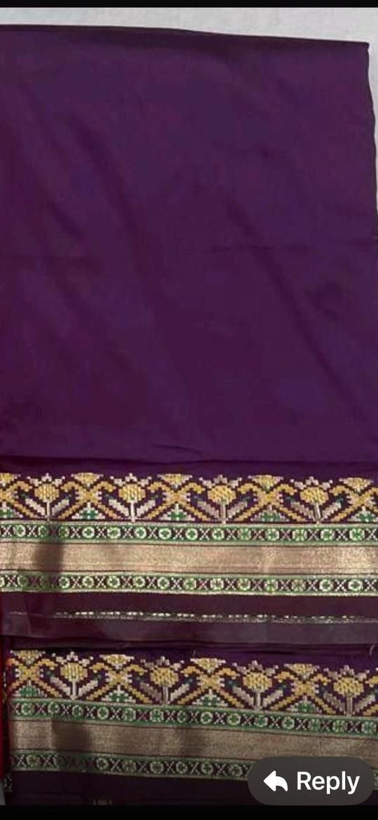 New Semi Silk Patola Border Dhoti And Uparana (Angavastram)