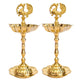 Peacock Kerala Brass Flower Stand Diya – Set of 2