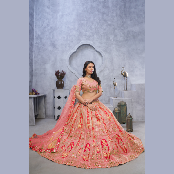 Classic Rangrez Radiance Wedding Lehenga Choli With Soft Net Dupatta | Ready To Wear