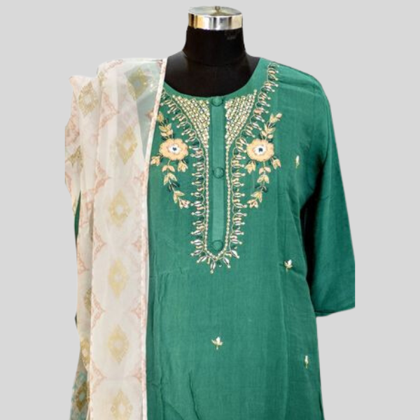 Pista Green Kurta Set