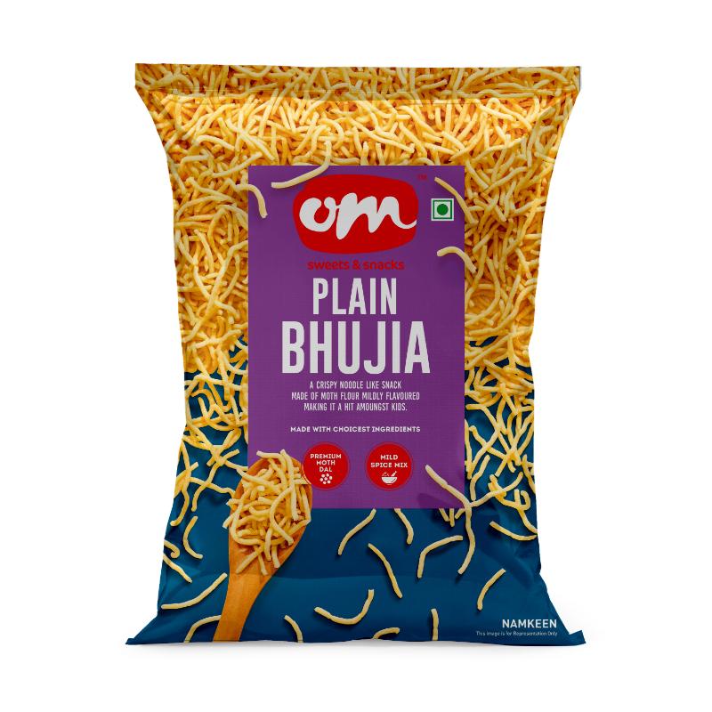 Om Sweets & Snacks Plain Bhujia  -  200 Gms