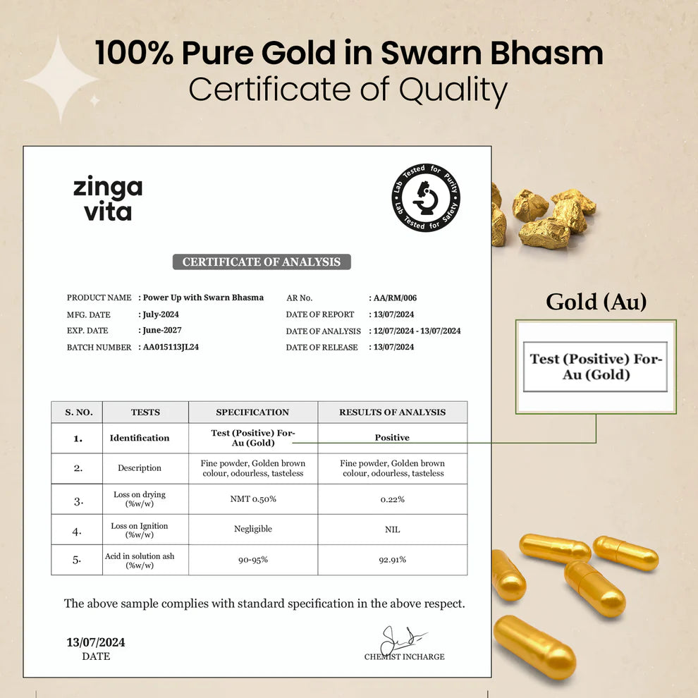 Zinga Power Up with Swarn Bhasm | 30 Capsule