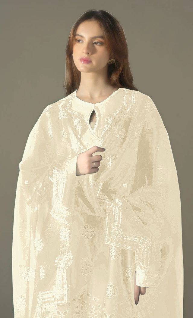 Cotton Suit With Embroidery Work | Ready To Wear