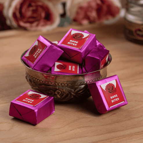 Indian Sweets Shop Rose Dryfruit Bites