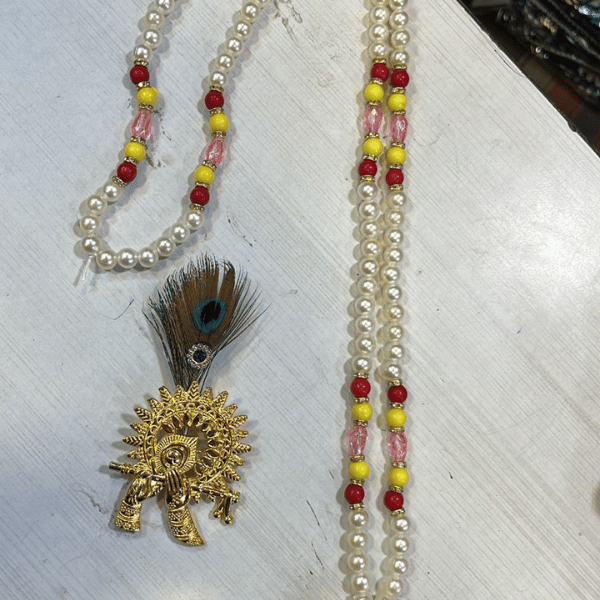 Radha Krishna Broach & Mala Combo