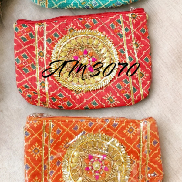 Rajasthani Multi Handwork Pouch Set Of 2