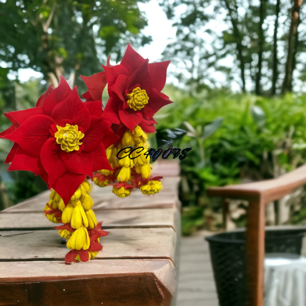 Red Bunch Flower Set