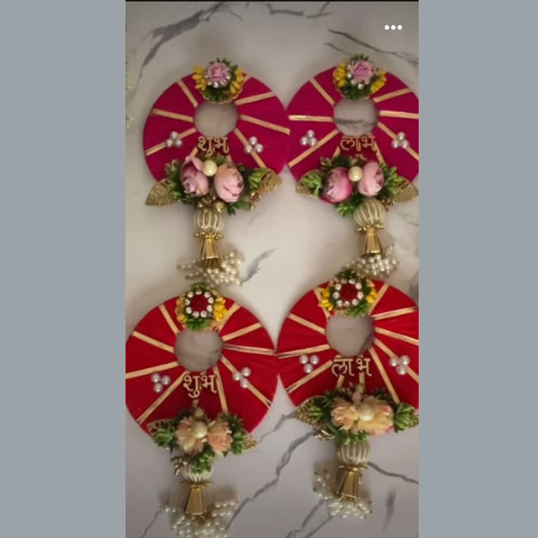 Handmade Shubh-labh For Decor | Festival Occassion | Set Of 2