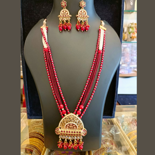 AD Kundan Necklaces Set |  Indian Traditional Jewellery Set