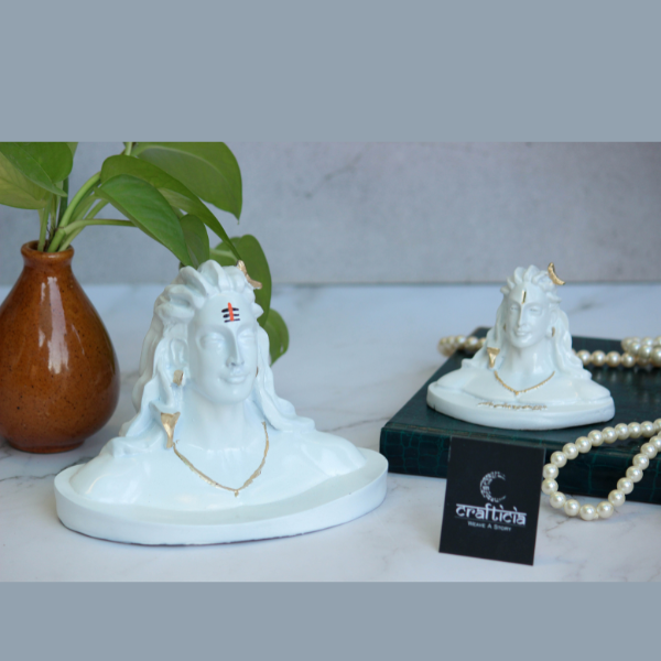 Resin Adiyogi Statue for Car Dashboard Idols | Lord Shiv Idol