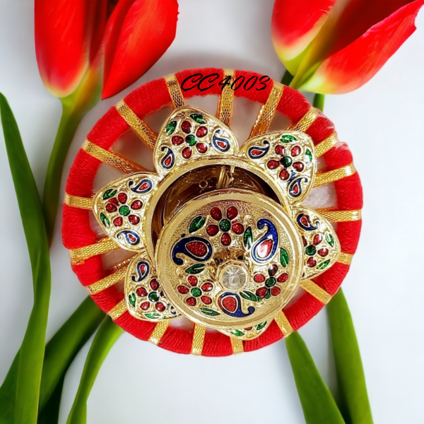 Ring Flower Roli Chawal Plater