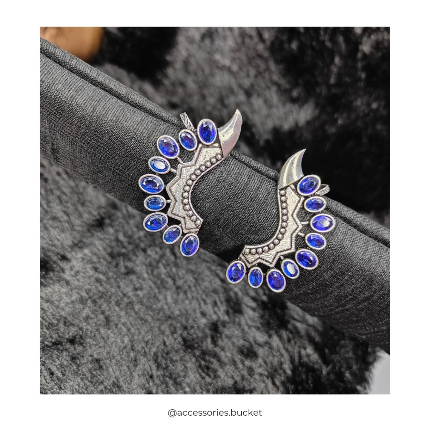 Royal Blue Stone Earcuffs