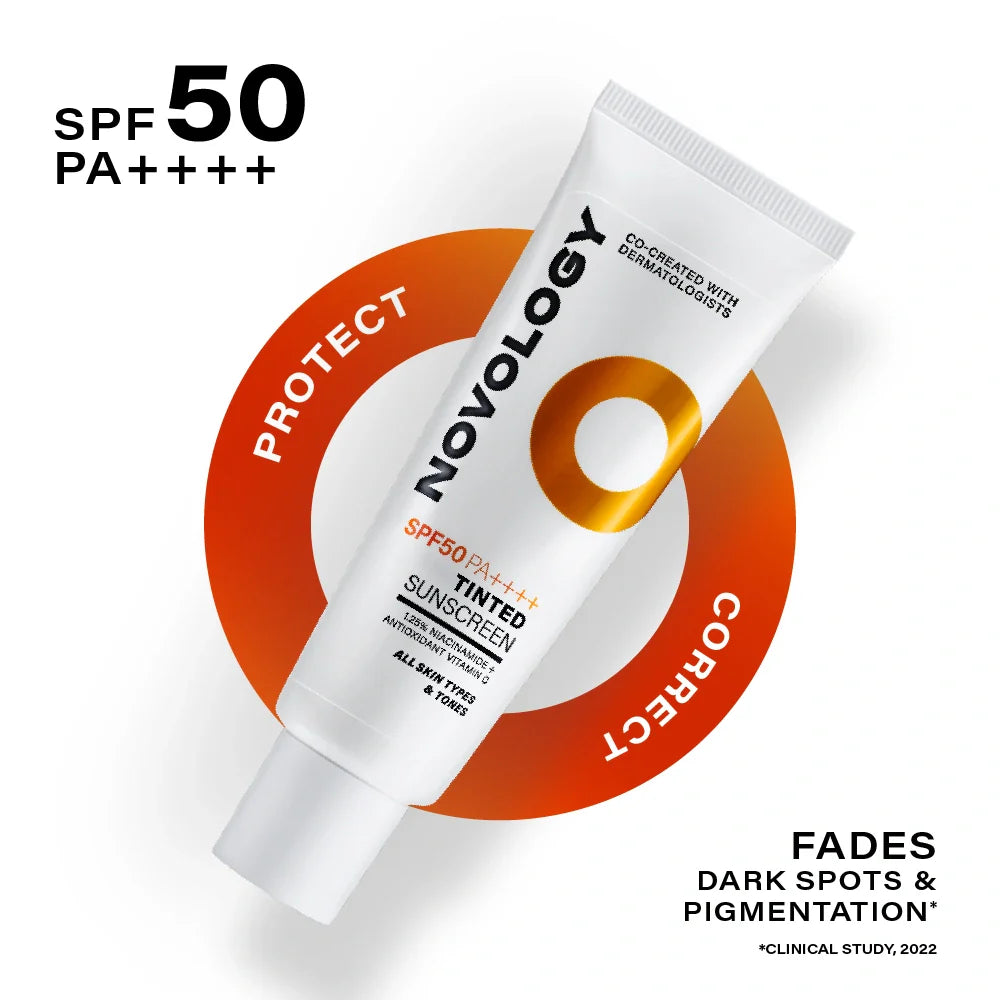 Novology Tinted Sunscreen Spf 50 PA | 50 gms