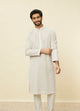 Manyawar Glacier Grey Chikankari Kurta Set