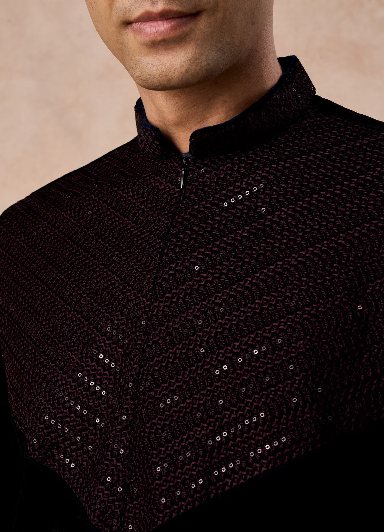 Manyavar Velvety Dark Blue Elegance Kurta Patiala | Ready To Wear