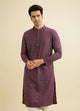 Manyavar Purple Chikankari Kurta Set with Sequin Work | Ready To Wear