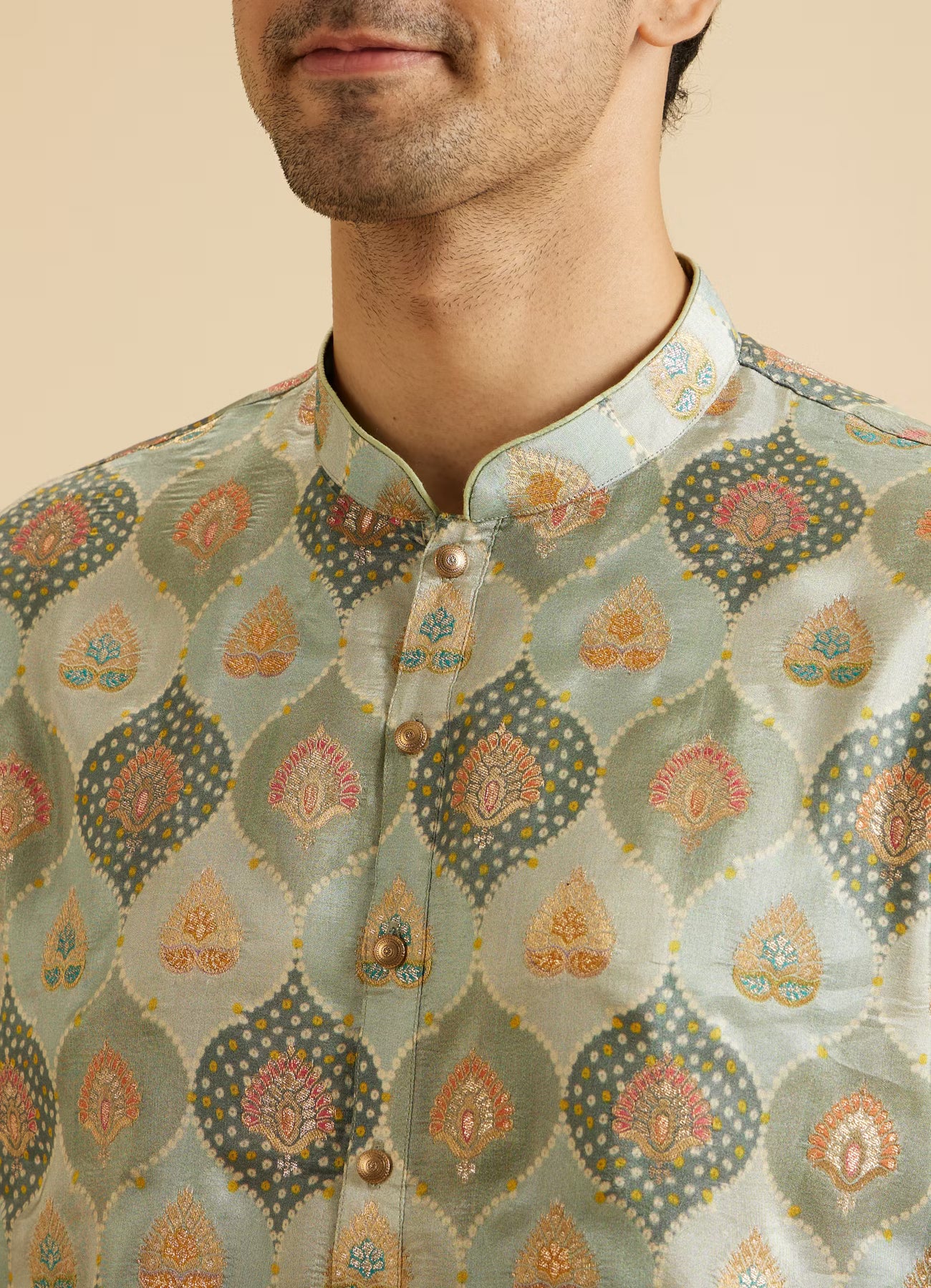 Manyavar Green Elegance Kurta Pajama | Ready To Wear