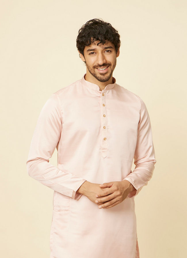 Manyawar Baby Pink Kurta Set