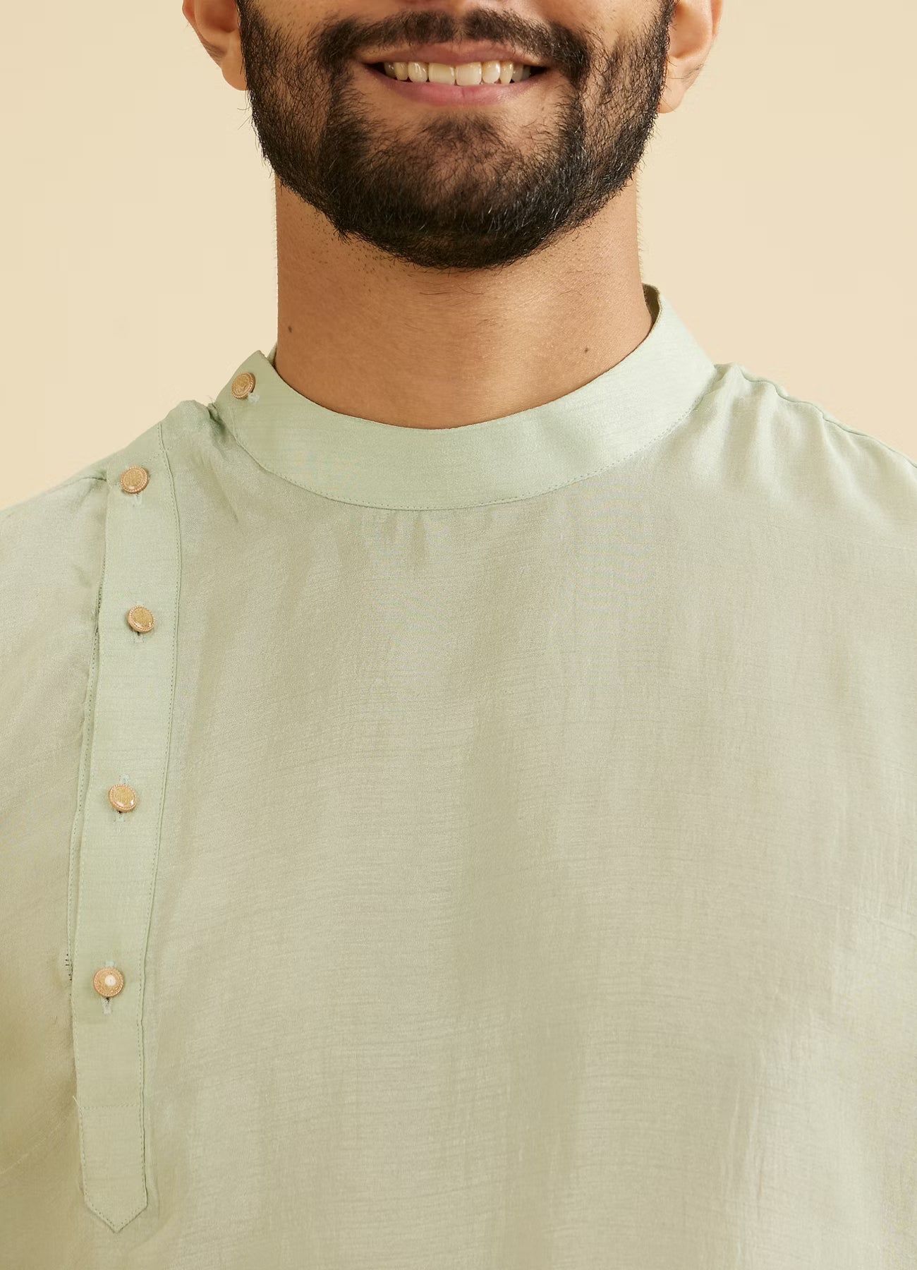 Manyavar Green Plain Kurta Pajama | Ready To Wear