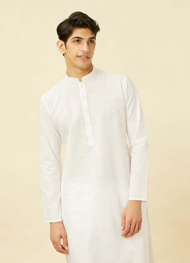 Manyawar Light Cream Kurta Set