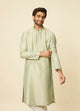 Manyawar Light Mid Green Kurta Set