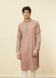 Manyawar Lemonade Pink Textured Kurta Set