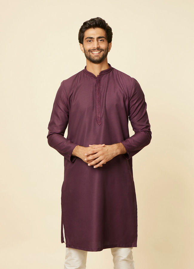 Manyawar Purple Kurta Set