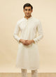 Manyawar Bright Cream Dotted Sequinned Kurta Set