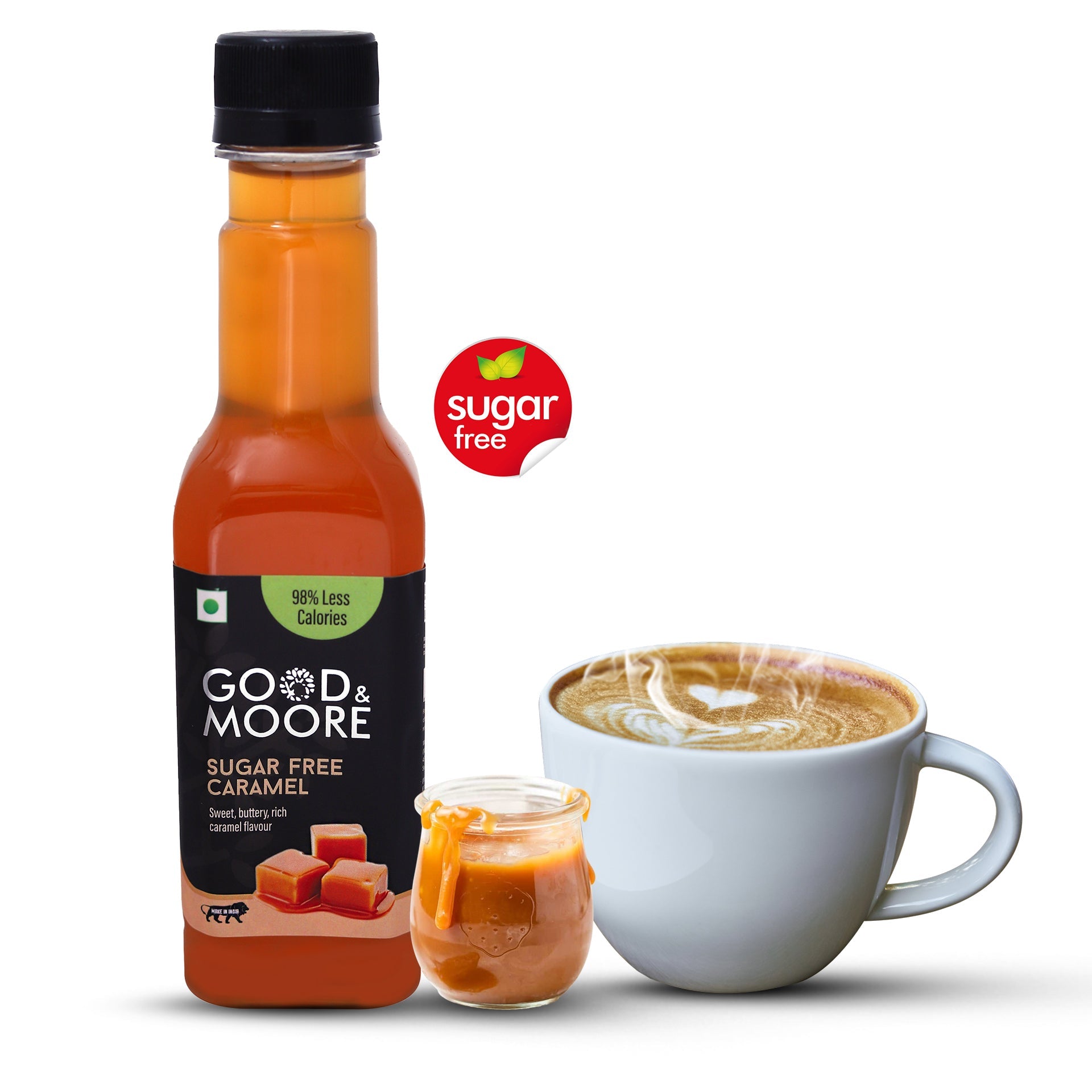 Good & Moore  Sugar free Caramel Syrup |250 ML | 750 ML