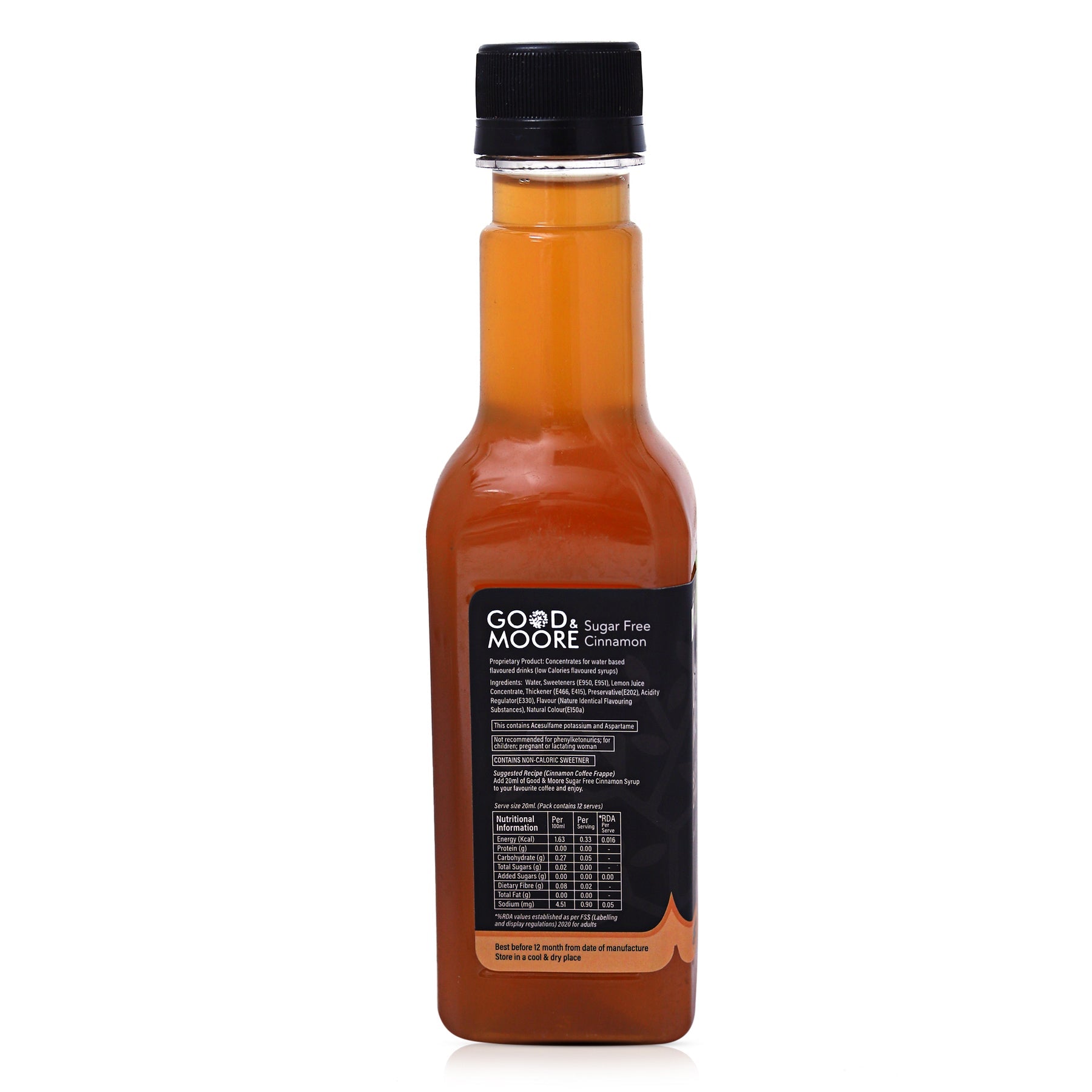 Good & Moore Sugar free Cinnamon Syrup  |250 ML | 750 ML