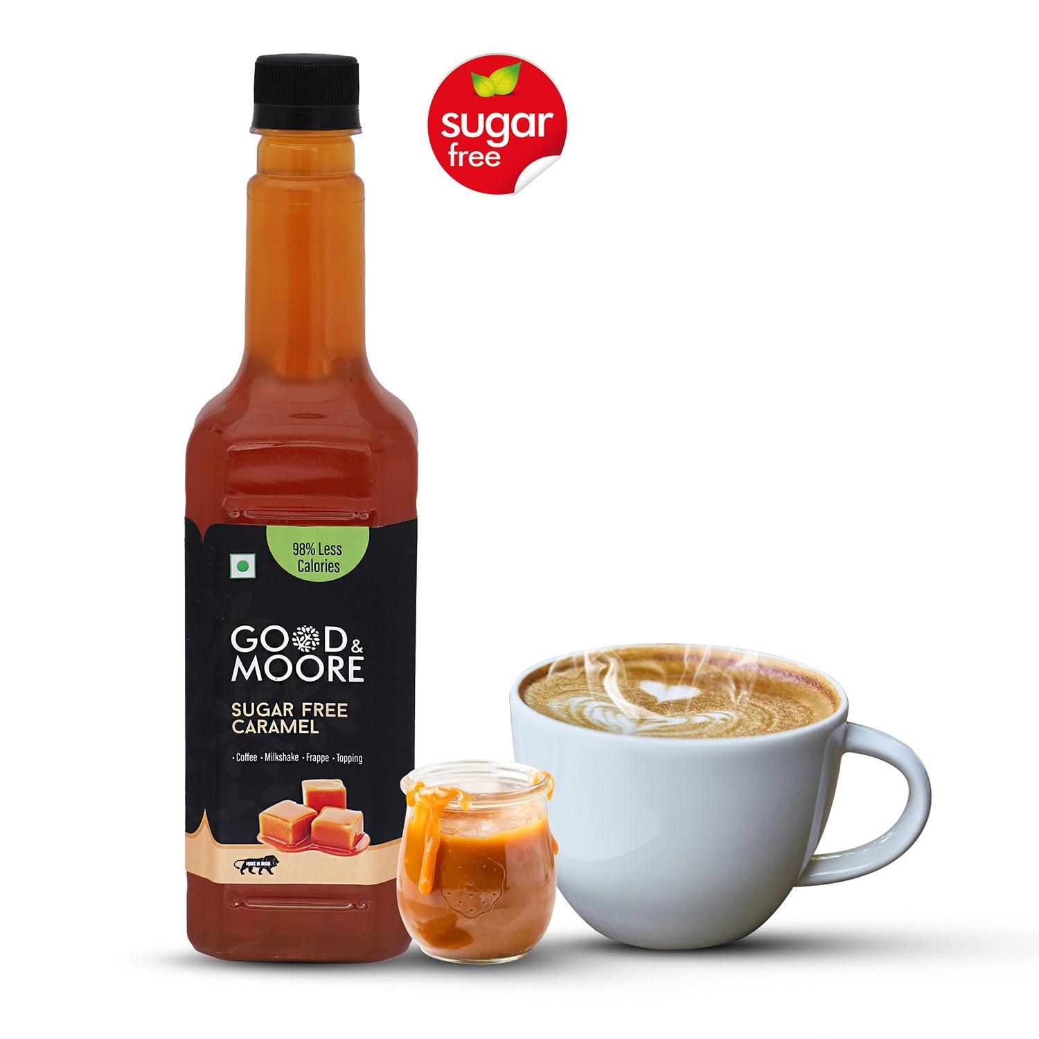 Good & Moore  Sugar free Caramel Syrup |250 ML | 750 ML