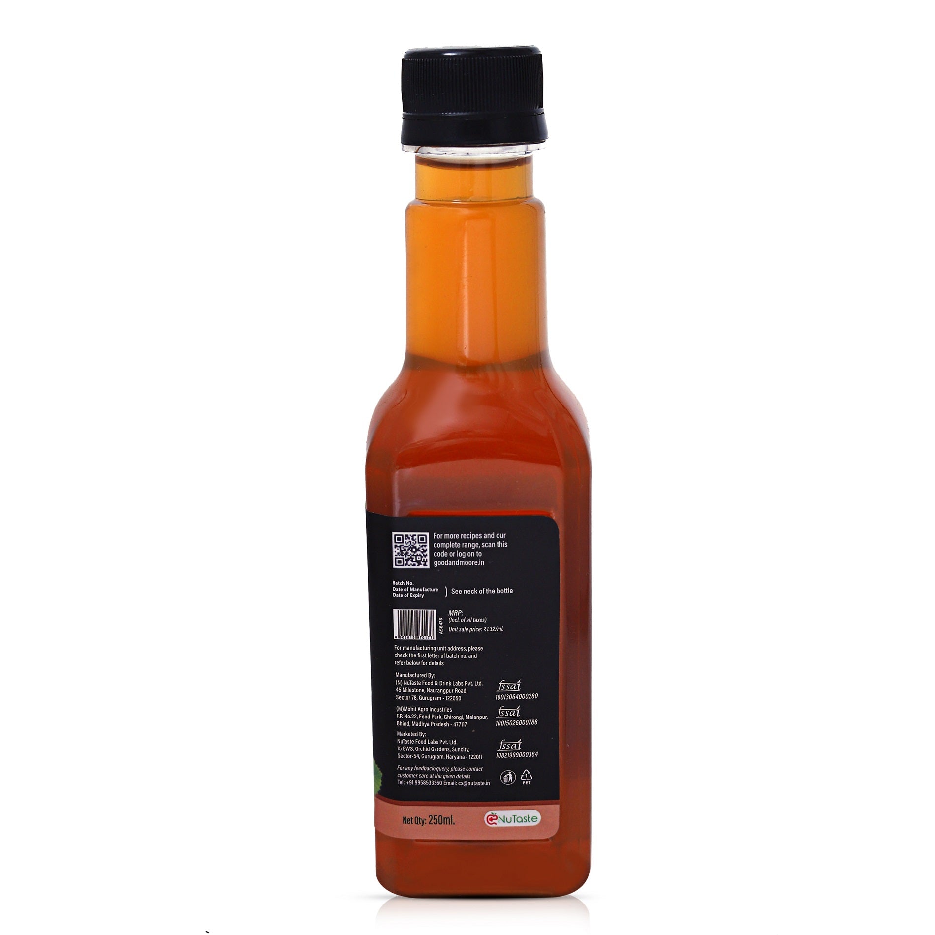 Good & Moore  Sugar free Roasted Hazelnut Syrup |250 ML | 750 ML