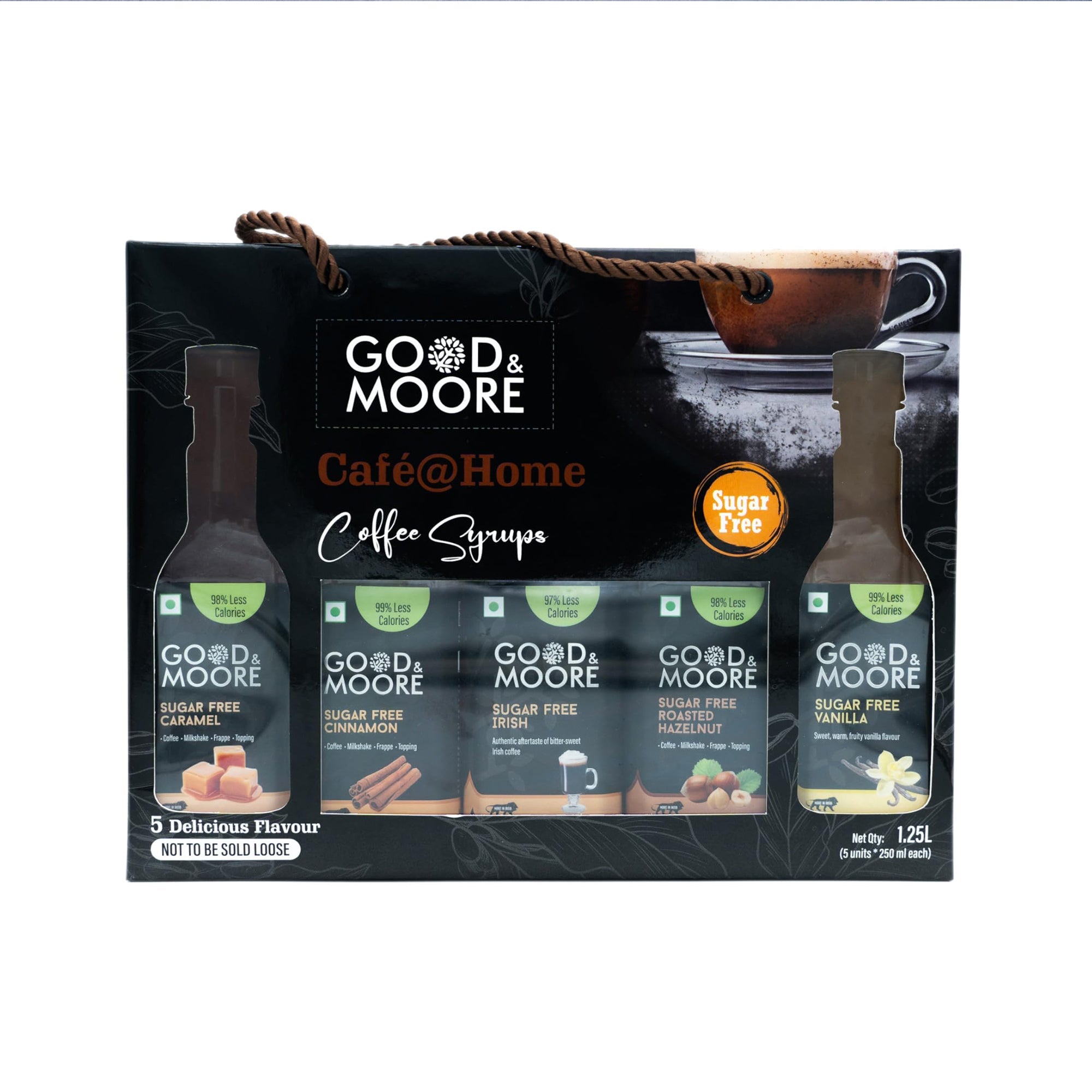 Good & Moore Sugar free Coffee Syrup Gift Pack |  Pack Of 5 ( 250 ML Each)