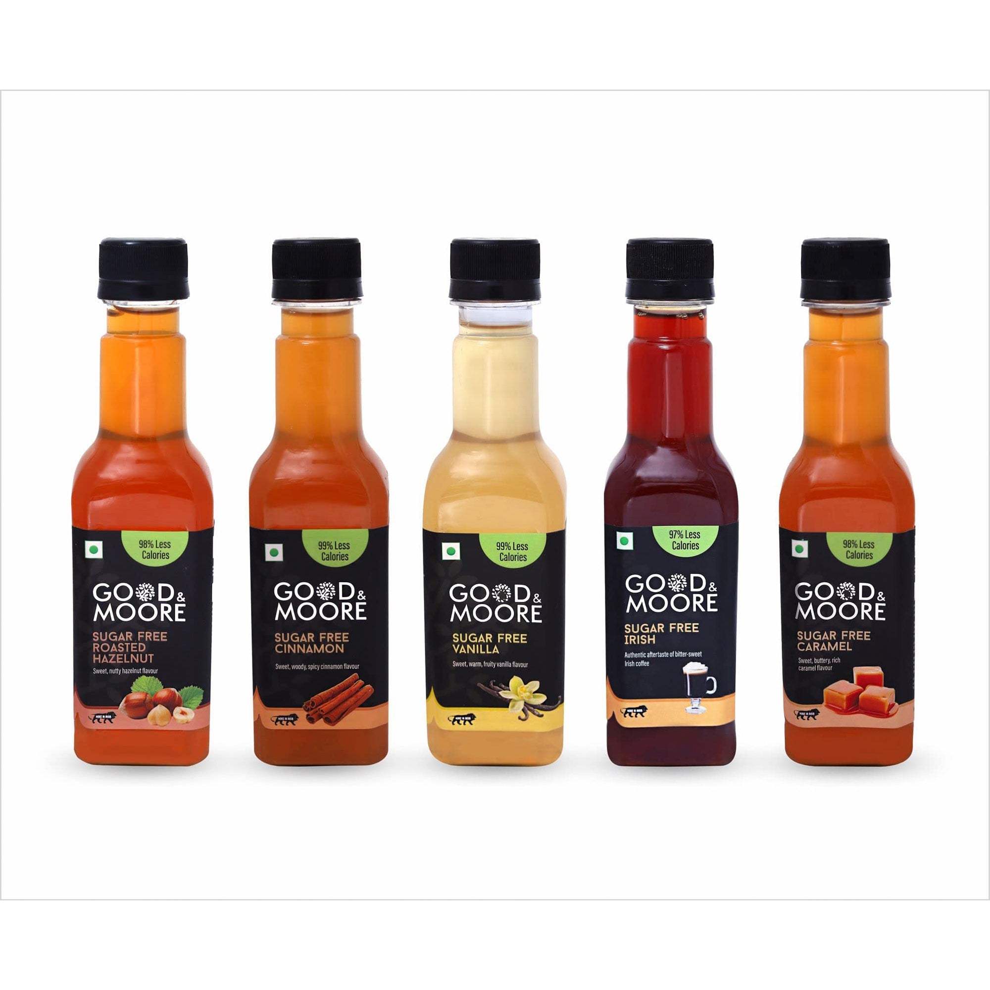 Good & Moore Sugar free Coffee Syrup Gift Pack |  Pack Of 5 ( 250 ML Each)