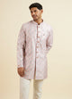 Manyawar Pink Medallion Printed Kurta Set