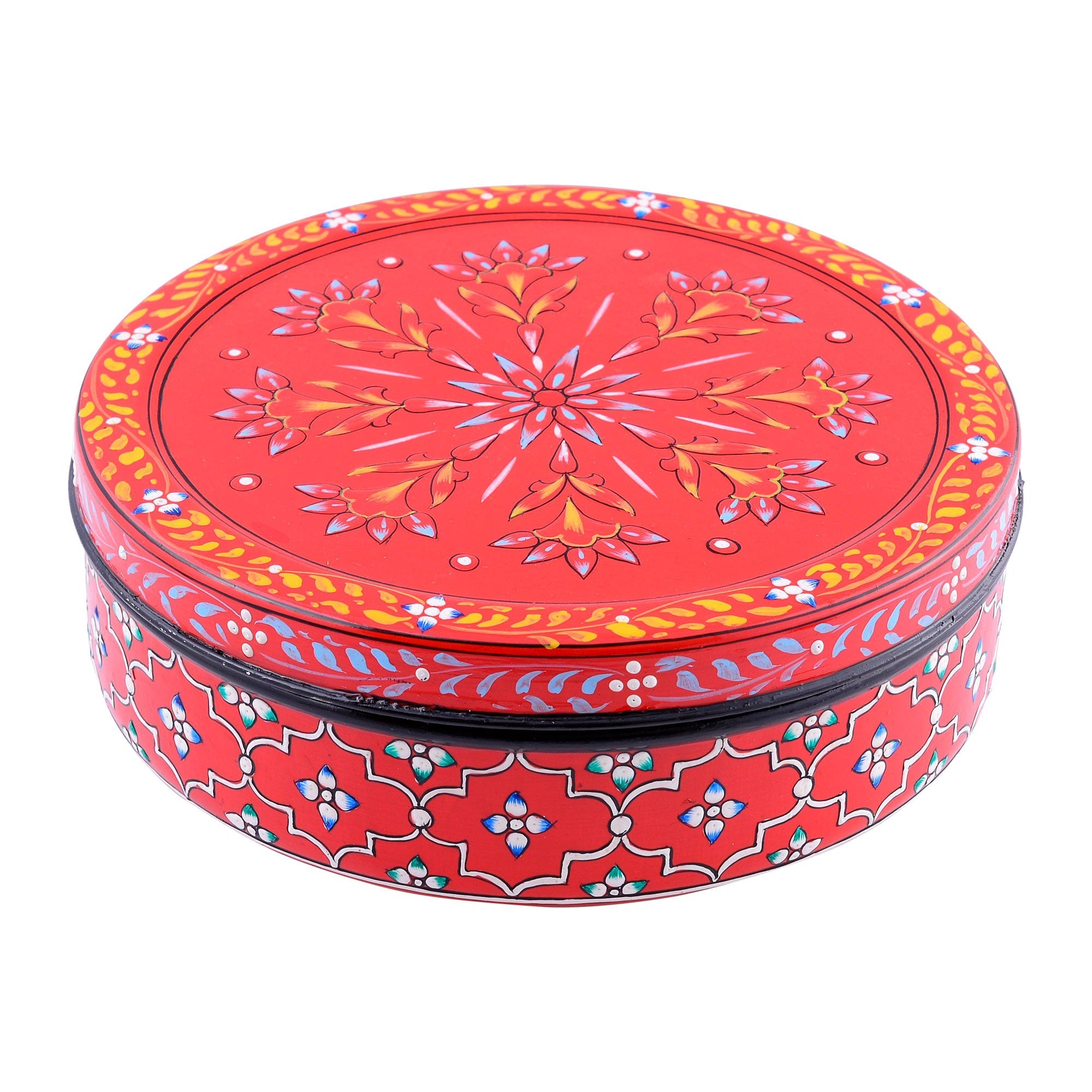 Kaushalam Hand Painted Spice Box - Masala Box, Spice Containers, Indian Masala daani