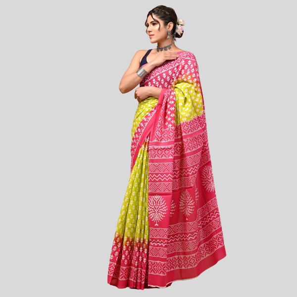 Cotton Mulmul Saree - Traditional design | Summer Special Collection