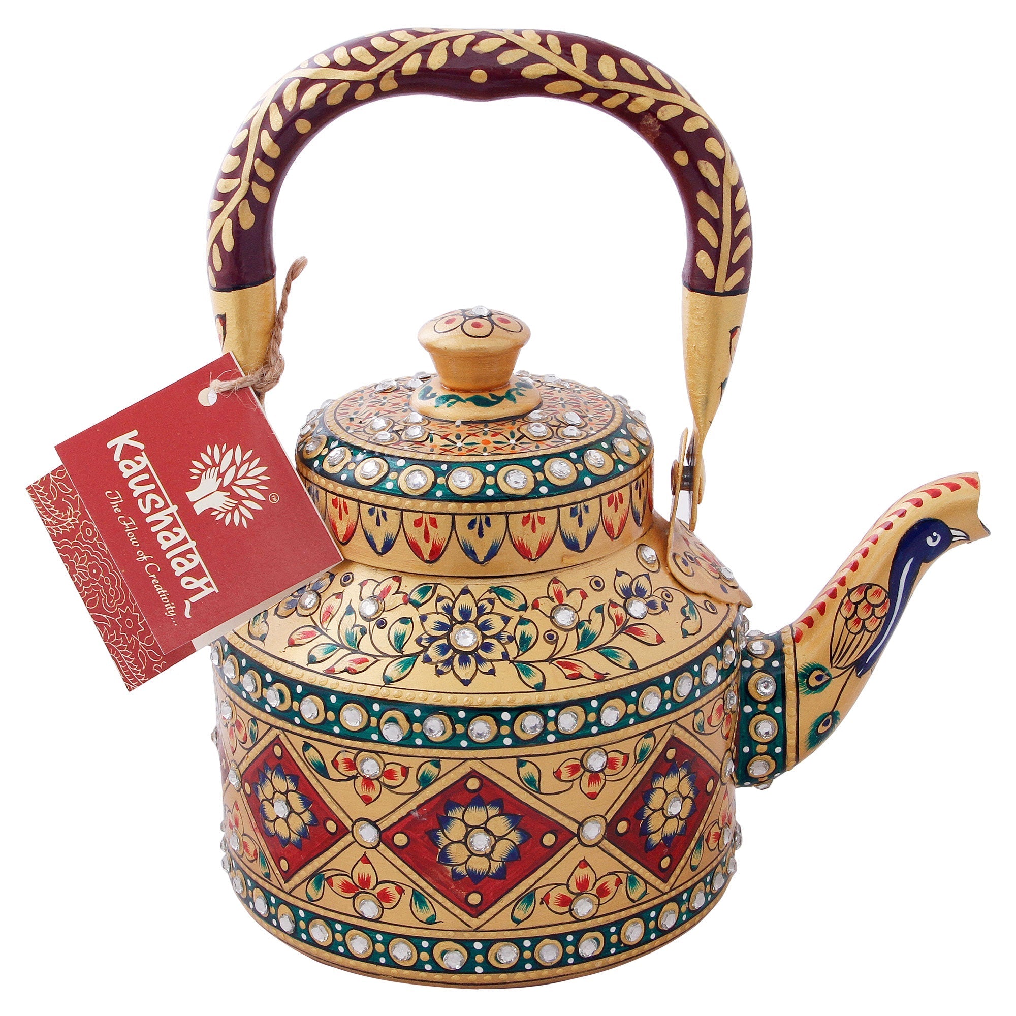 Hand Painted Tea Kettle Stainless steel 1000 ml : "Dazzle "