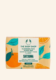 The Body Shop Satsuma Cleansing Face & Body Bar - 100 Gms