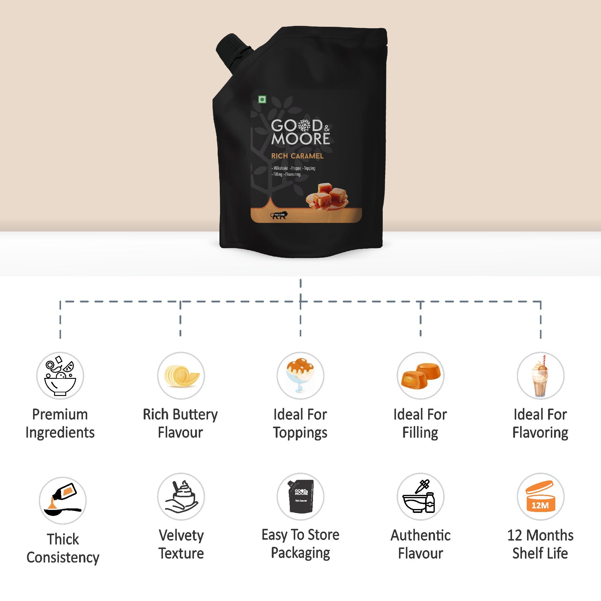 Good & Moore Rich Caramel Sauce | 200 ML