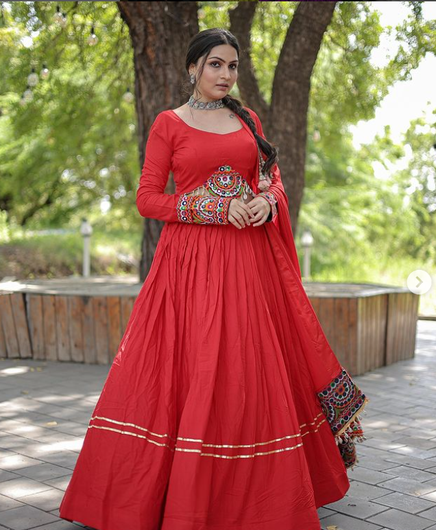 Red Navratri Lehenga Choli- Ready To Wear