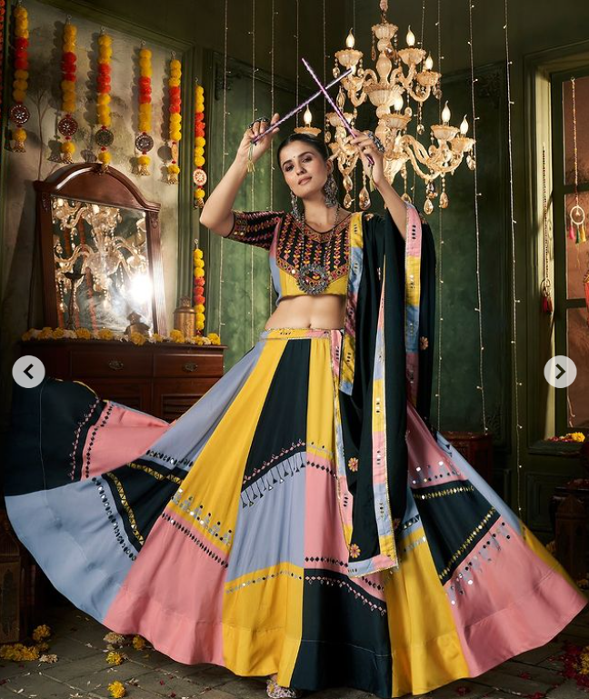 Colorful Navratri Lehenga Choli - Ready to wear