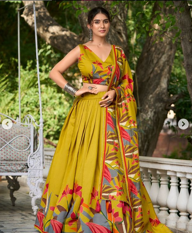 Polyester Viscose Chanderi Lehenga Choli  - Ready to wear