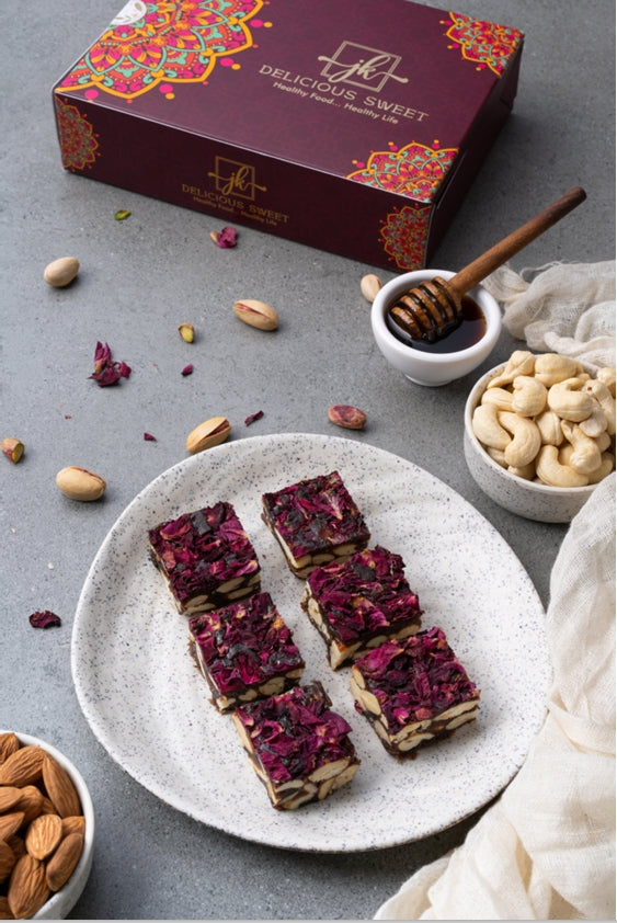 Jk Delicious Sweet Rose Dryfruit Bar | 500 gms