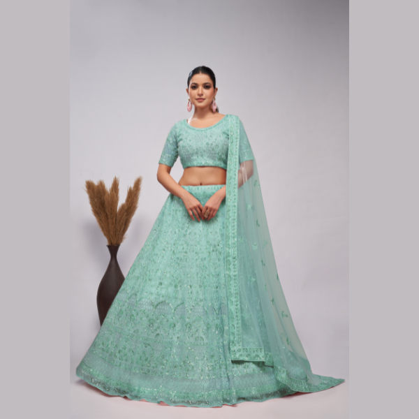 Stunning Lehenga Adorned By Pearl And Sequins Bridal Lehenga Choli