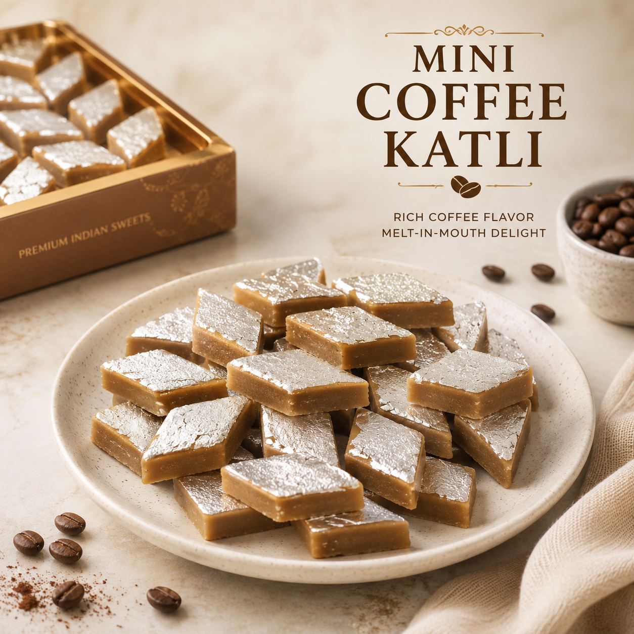 Shri Agrawal Sweets & Namkeen - Coffee katli (Mini) - 500 gms